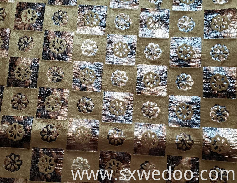 Foil Velvet Sofa Upholstery Fabric C